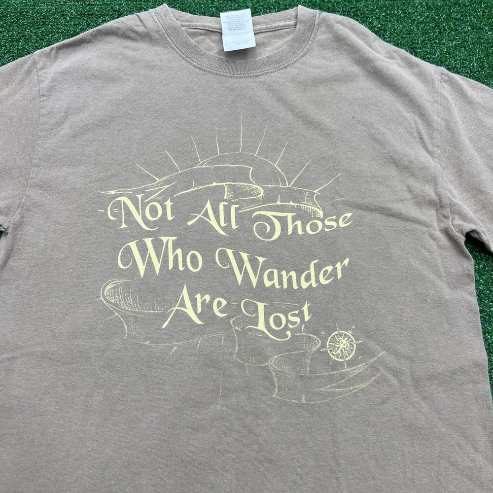 The Lord Of The Rings Not All Those Who Wander Are Lost Brown T-Shirt Womens S